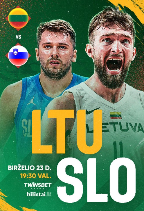 Lietuvos vyrų krepšinio rinktinės kontrolinės rungtynės: Lietuva - Slovėnija