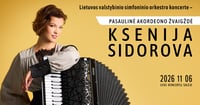 LVSO koncerte - pasaulinė akordeono žvaigždė KSENIJA SIDOROVA