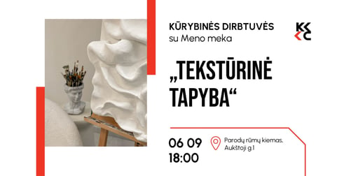 Kūrybinės dirbtuvės ''Tekstūrinė tapyba'' su MENO MEKA