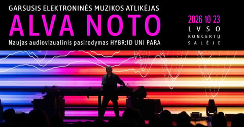 Elektroninės muzikos garsenybė ALVA NOTO su naujausiu audiovizualiniu pasirodymu HYBR:ID UNI PARA