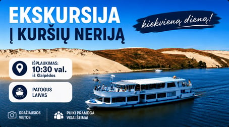 Dienos kruizas laivu į Kuršių neriją