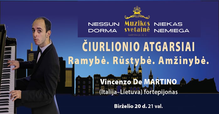 Italų pianistas Vincenzo De Martino kviečia išgirsti „Čiurlionio atgarsius“