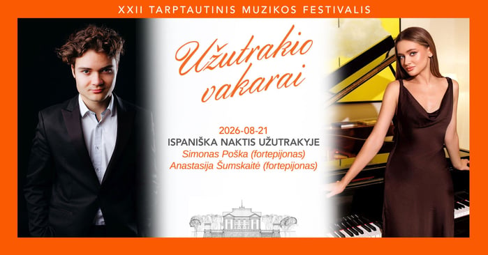 „Ispaniška naktis Užutrakyje“ – fortepijono virtuozų duetas kvies į aistringą muzikinę kelionę