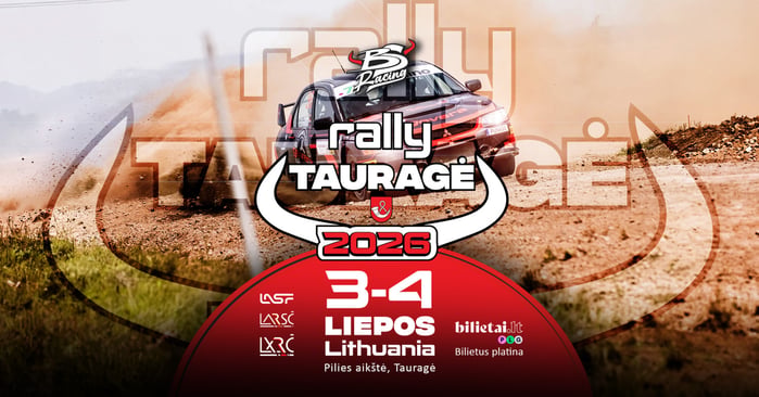 „Rally Tauragė 2026“: greitis, dulkės ir adrenalinas sugrįžta į Tauragės kraštą