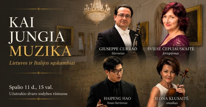 Kai jungia muzika: Užutrakyje susitiks Lietuvos ir Italijos muzikinės tradicijos