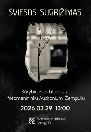 Kūrybinės fotodirbtuvės su menininku Audroniumi Žemguliu ''Šviesos sugrįžimas''