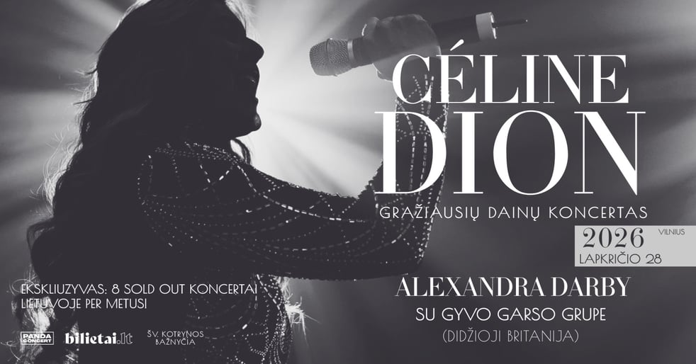 Gražiausių CELINE DION dainų koncertas I atlieka Alexandra Darby su gyvo garso grupe I Vilnius