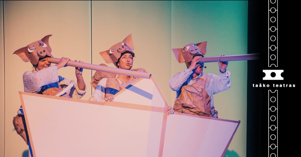 Spektaklis-žaidimas TRYS PARŠIUKAI | rež. T. Montrimas | Taško teatras (Kaišiadorys)
