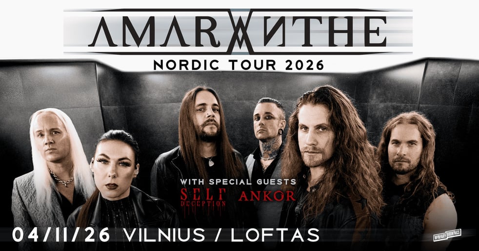 „Amaranthe“ sugrįžta į Vilnių – LOFTĄ sudrebins melodingasis metalas