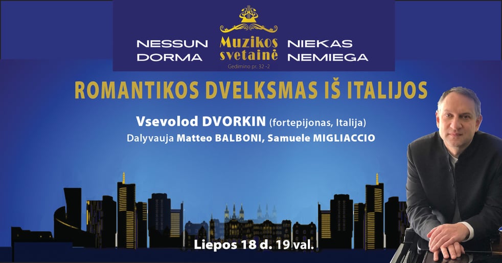 Muzikos svetainėje – itališkos fortepijono tradicijos ir trijų pianistų muzikinis dialogas