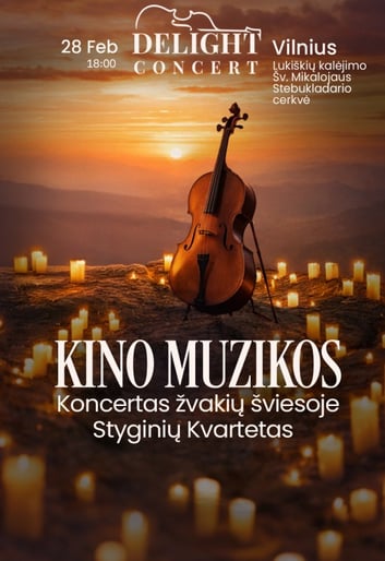 Kino Muzikos koncertas žvakių šviesoje. Styginių Kvartetas