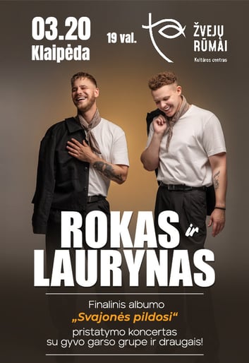 Rokas ir Laurynas | Albumo pristatymas ''Svajonės pildosi'' su gyvo garso grupe | Klaipėda