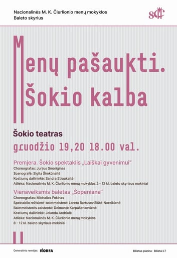 Menų pašaukti. Šokio kalba