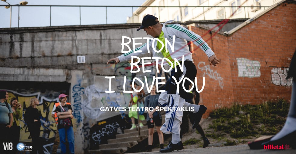 Gatvės teatro spektaklis ''Beton, beton I love you''