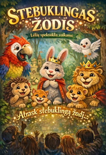 Spektaklis vaikams ''Stebuklingas žodis''!