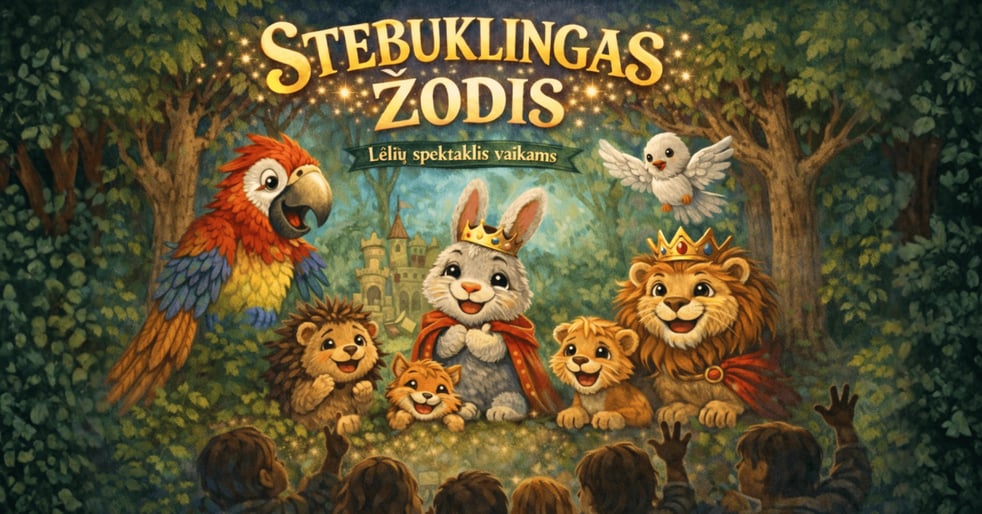 Spektaklis vaikams ''Stebuklingas žodis''!