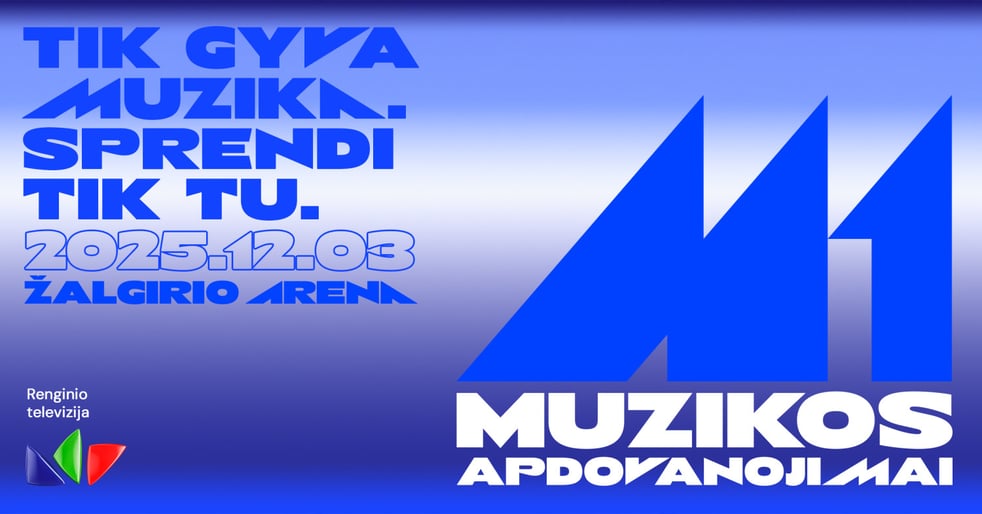 M1 muzikos apdovanojimai 2025 12 03