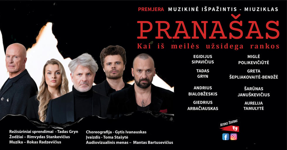 Muzikinė išpažintis - spektaklis, miuziklas ''Pranašas. Kai iš meilės užsidega rankos'' | Kaunas