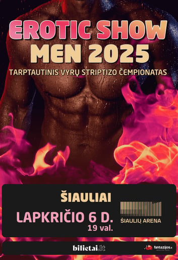 EROTICsnowMEN 2025. Tarptautinis vyrų striptizo čempionatas