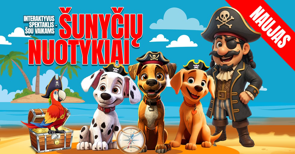 Interaktyvus spektaklis vaikams ''Šunyčių nuotykiai'' | Telšiai