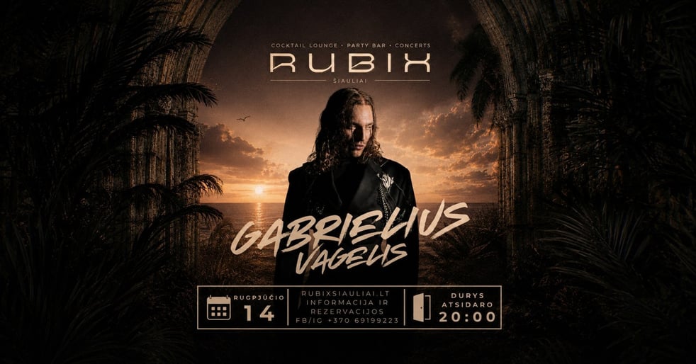 Gabrielius Vagelis sugrįžta į RUBIX Šiauliuose