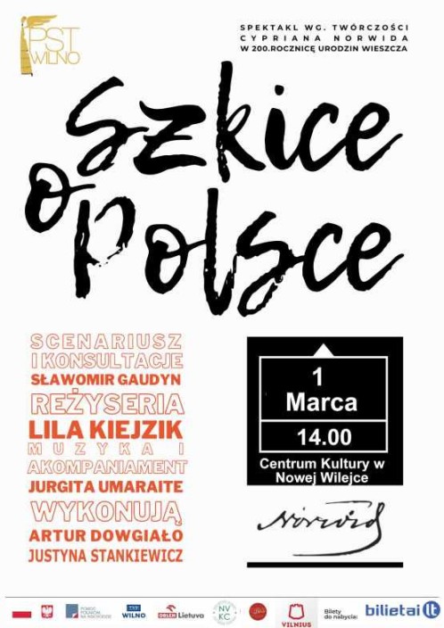 Muzikinis spektaklis ''Eskizai apie Lenkiją''. Rež. Lila Keizik