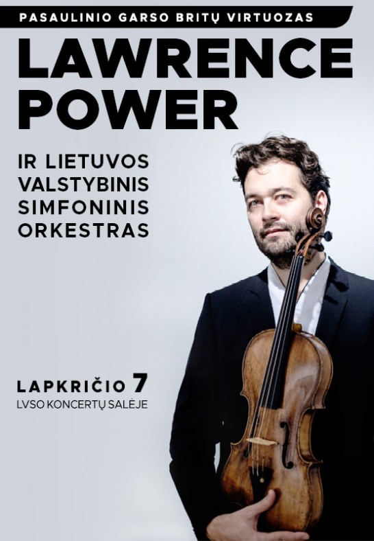 LVSO koncerte - pasaulinį pripažinimą pelnęs britų virtuozas LAWRENCE POWER